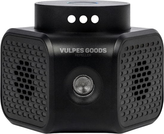 8720828099162 - Vulpes Goods® Repellent - Mausabwehr - Ultraschallabwehr - Schädlingsabwehr für Innenräume - Rattenabwehr - Mäusekontrolle - 360 Grad & 4 Modi - Schädlingsabwehr - PRO Schwarz