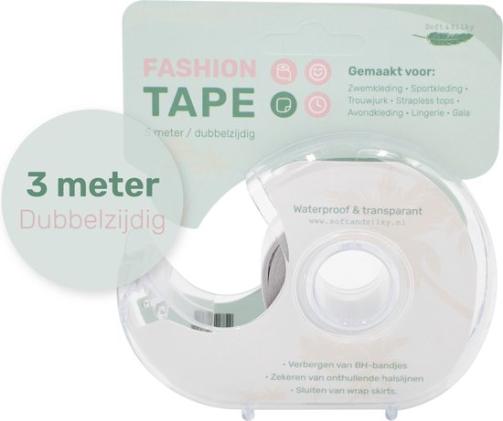 8720828118856 - Fashion Tape - 3 Meter - Doppelseitig - Kleiderband - Klebeband - Brustband - Brustwarzenabdeckung