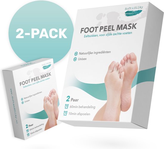 8720828118924 - Hornhautsocken - 2er-Pack - Fuß-Peeling-Maske - Hornhautentferner für Füße - Fuß - Maske - Hornhaut - Feile - Raspel - Cremeersatz - Peeling