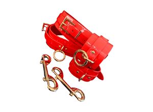 8720828166291 - High Gloss Bondage Wrist & Thigh Cuffs