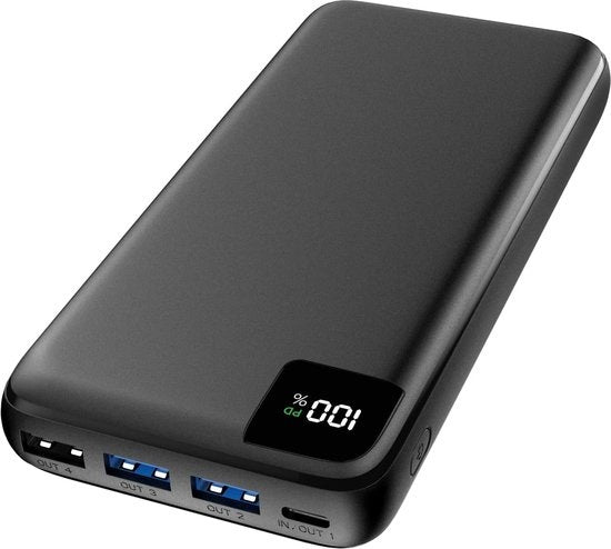 8720828295236 - Powerbank - 27000 mAh - 225W Snellader - USB-A USB-C - LED Indicatie - Universele Powerbank voor oa iPhone Samsung