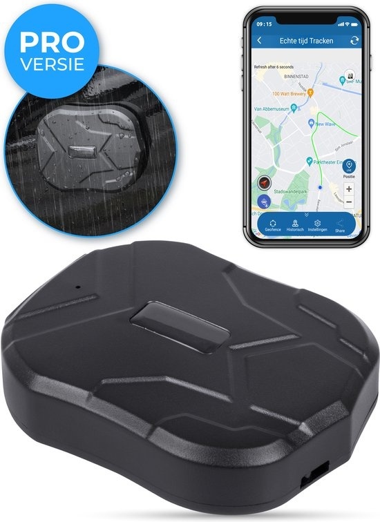 8720828362280 - - GPS Tracker mit App - für Auto - Fahrrad - Koffer - 1440 Stunden Akkulaufzeit - IP66 Wasserdicht - Track and Trace