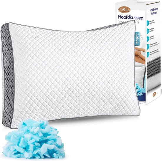 8720828504574 - Memory Foam Pillow 70x50 - Ergonomisches Kopfkissen - Verstellbares Schlafkissen - Kopfkissen - Kissen Nackenschmerzen