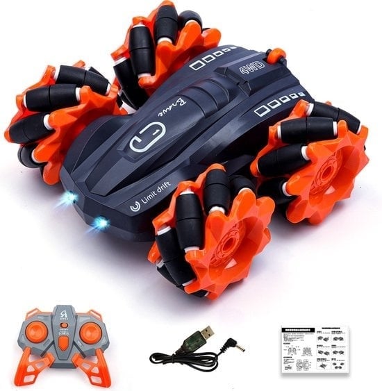 8720828512395 - RC Car - ferngesteuertes Stuntcar - Aufladen über USB - rot