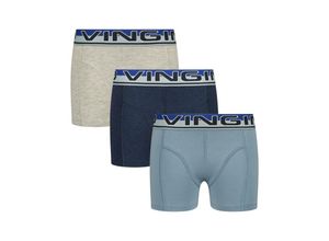 8720834211701 - Vingino - Boxershorts B-241-5 BLUE MELEE 3er-Pack in dark blue Gr104-116