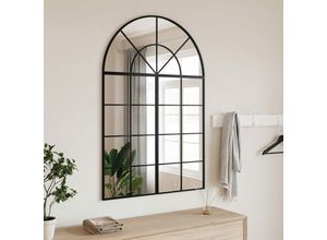 8720845362454 - Bonnevie - WandspiegelBadspiegel Schwarz 80x120 cm Gewölbt Eisen vidaXL279720