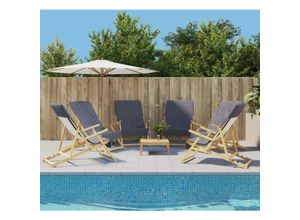 8720845407902 - Bonnevie - Strandtücher 6 Stk Anthrazit 60x135 cm Stoff 400 gsm vidaXL209960