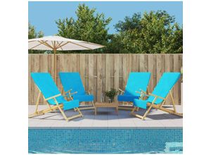 8720845407957 - Bonnevie - Strandtücher 4 Stk Türkis 60x135 cm Stoff 400 gsm vidaXL796270