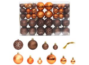 8720845408015 - Bonnevie - 100 Stk WeihnachtskugelnChristbaumschmuck Weihnachtsbaumschmuck Braun 3   4   6 cm vidaXL