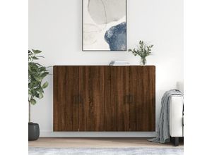 8720845408831 - Bonnevie - Wandschränke 2 Stk Wandhängeschrank Braun Eichen-Optik 695x34x90 cm vidaXL