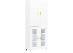 8720845409647 - Jinlefu - Highboard Weiß 695x34x180 cm Holzwerkstoff vidaXL