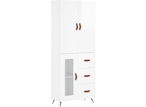 8720845411824 - Vidaxl - Highboard Hochglanz-Weiß 695x34x180 cm Holzwerkstoff