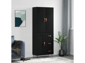 8720845412371 - Highboard，Kommode Schwarz 695x34x180 cm Holzwerkstoff vidaXL