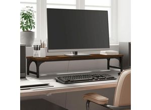 8720845419608 - Bonnevie - Monitorständer Braun Eichen-Optik 85x23x155 cm Holzwerkstoff vidaXL972098