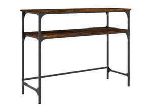 8720845419981 - Bonnevie - KonsolentischBeistelltisch Räuchereiche 100x355x75 cm Holzwerkstoff vidaXL