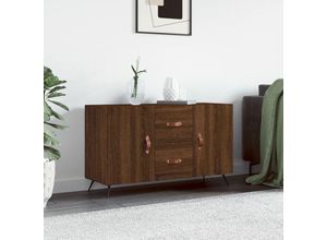 8720845424244 - Bonnevie - SideboardKommode Braun Eichen-Optik 100x36x60 cm Holzwerkstoff vidaXL