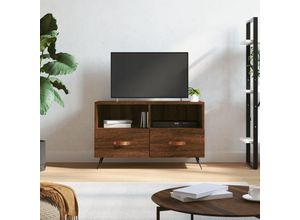 8720845426163 - Bonnevie - TV-SchrankTV-Möbel Braun Eichen-Optik 80x36x50 cm Holzwerkstoff vidaXL