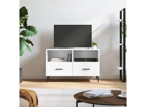 8720845426590 - TV-Schrank，TV-Möbel Hochglanz-Weiß 80x36x50 cm Holzwerkstoff vidaXL