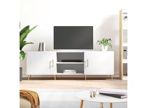 8720845426897 - Bonnevie - TV-SchrankTV-Möbel Weiß 150x30x50 cm Holzwerkstoff vidaXL