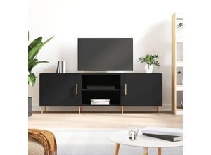 8720845426903 - Jinlefu - TV-Schrank Schwarz 150x30x50 cm Holzwerkstoff vidaXL - Schwarz