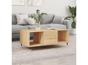 8720845427405 - Bonnevie - Couchtische Kaffeetisch Sonoma-Eiche 102x50x40 cm Holzwerkstoff vidaXL