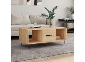 8720845427566 - Bonnevie - Couchtische Kaffeetisch Sonoma-Eiche 102x50x40 cm Holzwerkstoff vidaXL