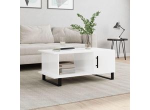 8720845429713 - Bonnevie - Couchtische Kaffeetisch Hochglanz-Weiß 90x50x40 cm Holzwerkstoff vidaXL