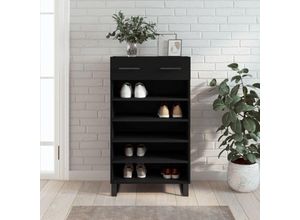 8720845430344 - SchuhschrankModernes Schuhregal Schwarz 60x35x105 cm Holzwerkstoff vidaXL