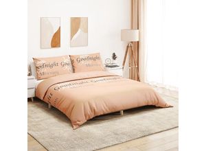 8720845433017 - Bonnevie - Bettwäsche-Set Rosa 140x200 cm Baumwolle vidaXL508854