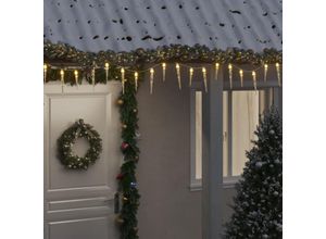 8720845435196 - Eiszapfen-Lichterkette 100 LEDs Warmweiß 10 m Acryl PVC vidaXL - Warm white