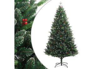 8720845442569 - Vidaxl - Künstlicher Weihnachtsbaum Klappbar mit Roten Beeren 240 cm