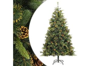 8720845443184 - Vidaxl - Künstlicher Weihnachtsbaum Klappbar mit Zapfen 180 cm