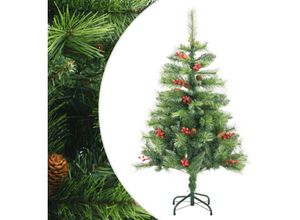 8720845443214 - Vidaxl - Künstlicher Weihnachtsbaum Klappbar mit Zapfen & Beeren 120 cm