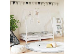 8720845445089 - Bonnevie - KinderbettEinzelbette Weiß 70x140 cm Massivholz Kiefer vidaXL