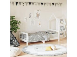 8720845445805 - Bonnevie - KinderbettEinzelbette Weiß 80x160 cm Massivholz Kiefer vidaXL