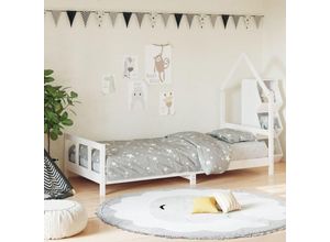 8720845445836 - Bonnevie - KinderbettEinzelbette Weiß 90x190 cm Massivholz Kiefer vidaXL