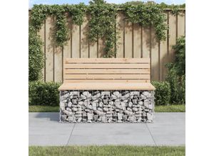 8720845446390 - Bonnevie - GartenbankParkbank aus Gabionen 103x70x65 cm Massivholz Kiefer vidaXL