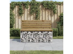 8720845446413 - Bonnevie - GartenbankParkbank aus Gabionen 103x70x65 cm Kiefernholz Imprägniert vidaXL