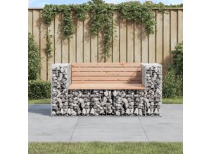 8720845446437 - Bonnevie - GartenbankParkbank aus Gabionen 143x71x655 cm Massivholz Douglasie vidaXL