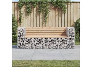 8720845453268 - Bonnevie - GartenbankParkbank aus Gabionen 184x71x655 cm Massivholz Kiefer vidaXL