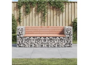 8720845453275 - Bonnevie - GartenbankParkbank aus Gabionen 184x71x655 cm Massivholz Douglasie vidaXL