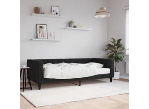 8720845460457 - Bonnevie - TagesbettGästebett mit Matratze Schwarz 90x200 cm Samt vidaXL