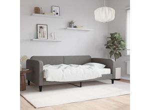 8720845461782 - Bonnevie - TagesbettGästebett mit Matratze Dunkelgrau 100x200 cm Stoff vidaXL