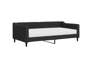 8720845467944 - TagesbettGästebett mit Matratze Schwarz 90x190 cm Stoff vidaXL