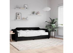 8720845469979 - Bonnevie - TagesbettGästebett mit Matratze Schwarz 100x200 cm Stoff vidaXL 8720845469979 - Bonnevie - TagesbettGästebett mit Matratze Schwarz 100x200 cm Stoff vidaXL