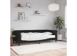 8720845471286 - Bonnevie - TagesbettGästebett mit Matratze Schwarz 100x200 cm Samt vidaXL