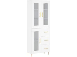 8720845480073 - Vidaxl - Highboard Weiß 695x34x180 cm Holzwerkstoff Weiß