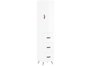 8720845482497 - Jinlefu - HighboardKommode Hochglanz-Weiß 345x34x180 cm Holzwerkstoff vidaXL