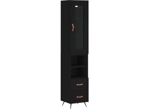 8720845486969 - Vidaxl - Highboard Schwarz 345x34x180 cm Holzwerkstoff Schwarz