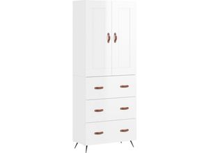 8720845491451 - Vidaxl - Highboard Hochglanz-Weiß 695x34x180 cm Holzwerkstoff Weiß